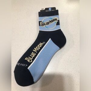 NWT Blue Moon Beer Socks Blue For Bare Feet OSFM Collectible Warm